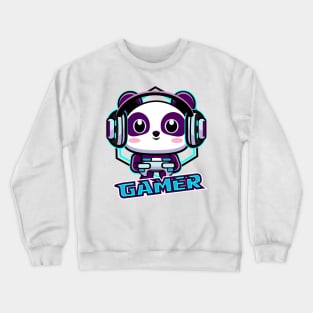 Panda Gamer Kawaii Crewneck Sweatshirt